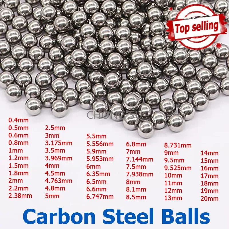 10-1000pcs Carbon Steel Balls Solid Bearing Steel Ball Dia 1-20mm 1.5/2/2.381/2.5/3/3.5/4/4.763/5/5.9/6/7/8/10/11/12/13/14~19mm