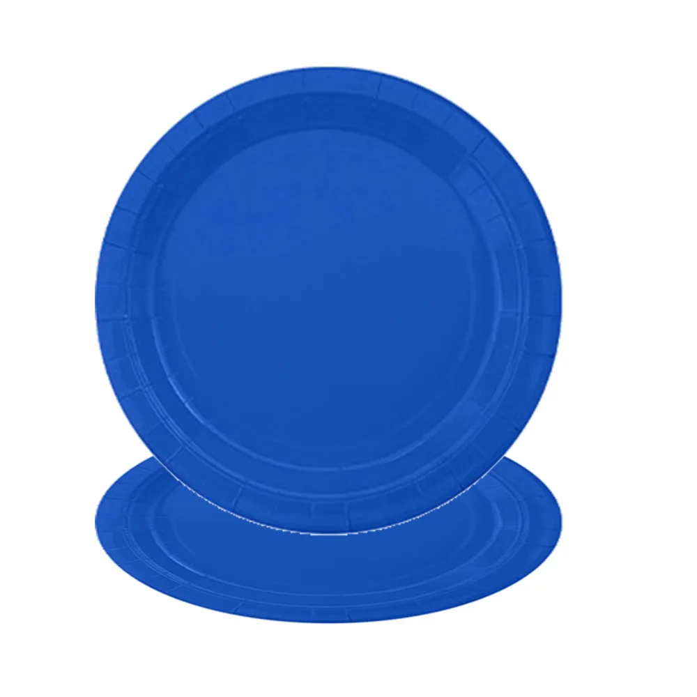 10/50 Stück 7'' und 9'' Geburtstags-Einweg-Pappteller einfarbig Partyzubehör Geburtstag Babyparty Dekor Dessert/Salatteller – Detail 5