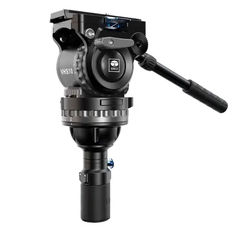 SIRUI VHS10 Video Fluid Head with Flat Base and Adjustable Handle, Quick Release