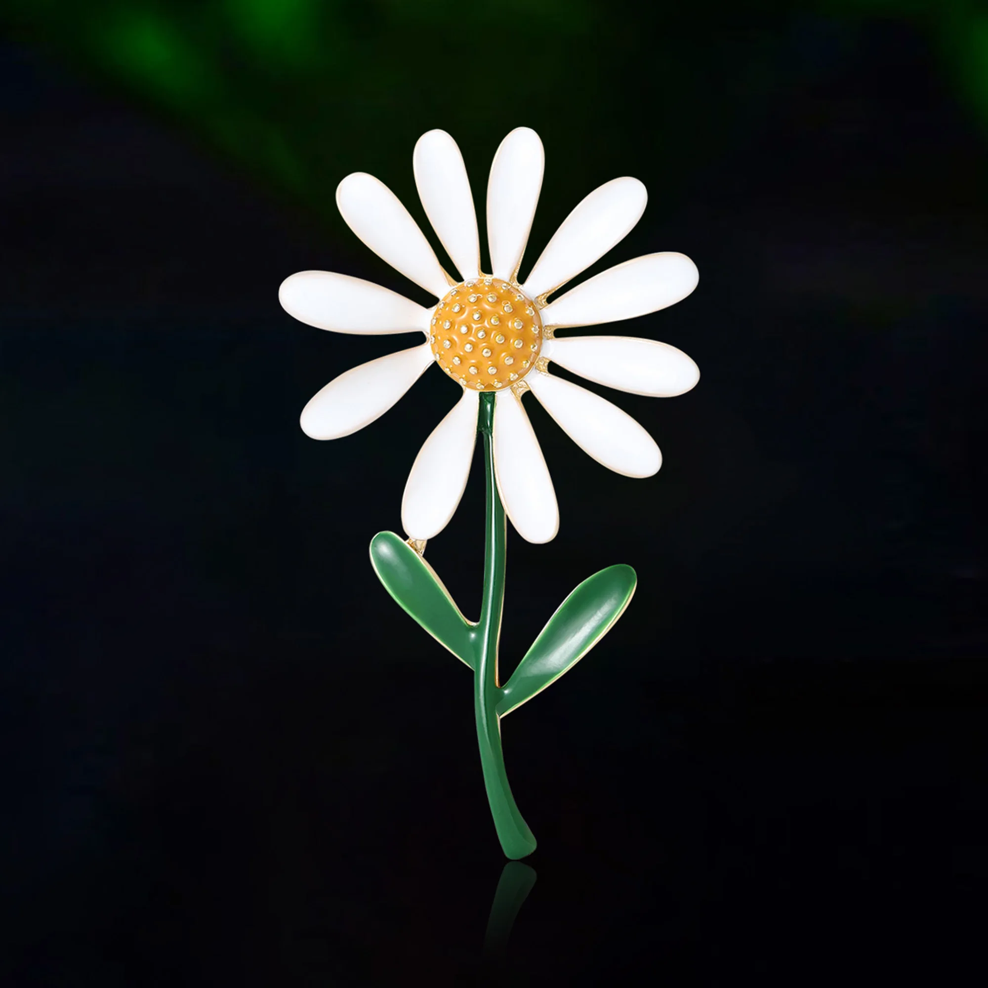 

Classic Enamel Chrysanthemum Brooches for Women Rhinestone Plant Flower Pins Keychain Event Party New Gifts Jewelry Accessories