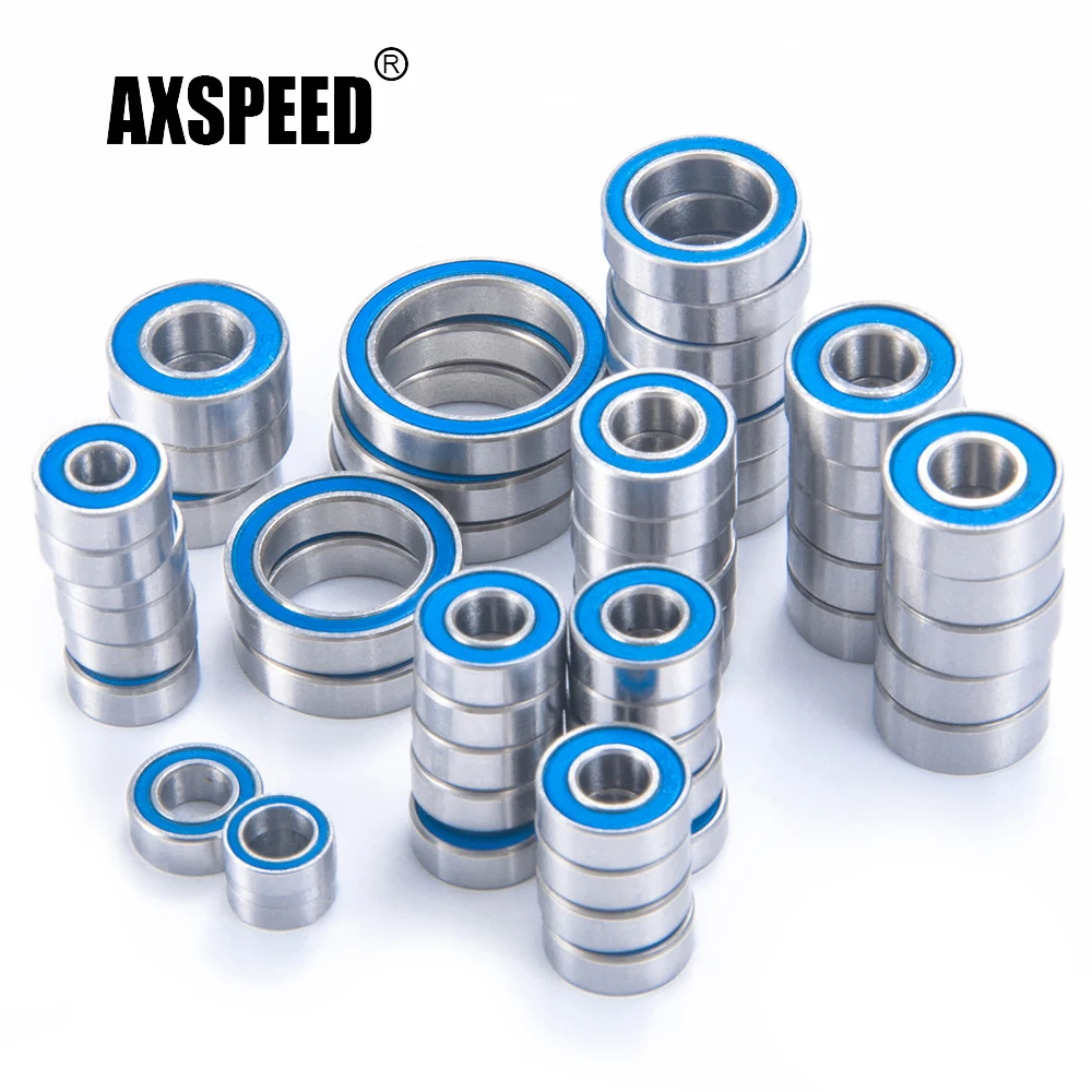 AXSPEED 28 Stuks Wielnaaf As Afgedicht Lager Kit voor Slee 95076-4 1/8 schaal 4WD Monster Truck Off Road RC Auto