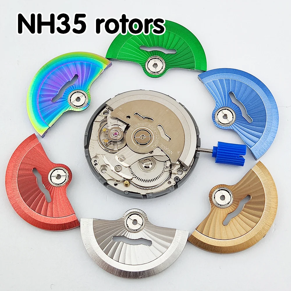 NH35 حركة الدوار المعادن الدوار ساعة أجزاء الحركة استبدال أجزاء تناسب حركة NH35/NH36/4R35/4R36