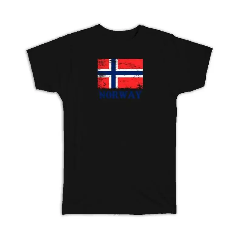 

Norway Distressed Flag Patriotic Norwegian Expat Country T shirt