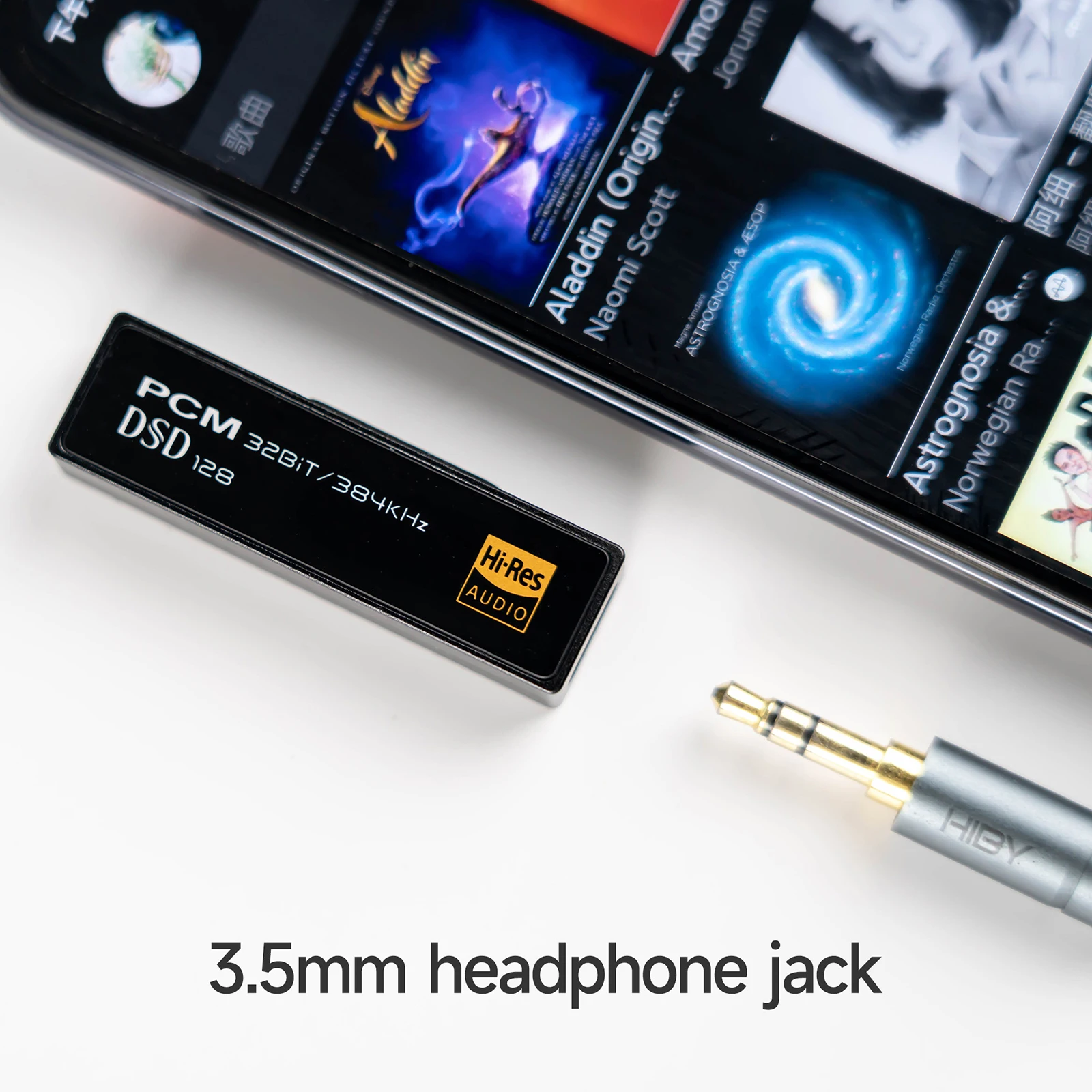 Портативный ЦАП HiBy FC1 с разъемом Type-C на выход 3,5 мм, USB, Hi-Fi декодер, усилитель для наушников DSD128 для Android, iOS, Mac, Win10, ПК, смартфонов