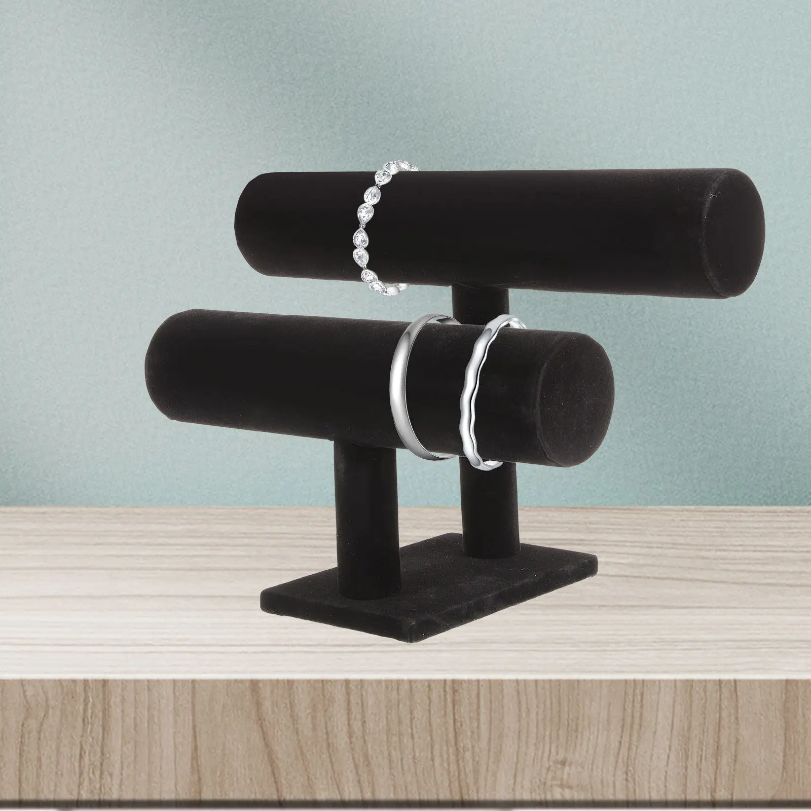 2-Tier Detachable Bracelet Stand for Jewelry Display and Organization Sturdy Scratch-Resistant Rack Ideal for Home Shop Bangle
