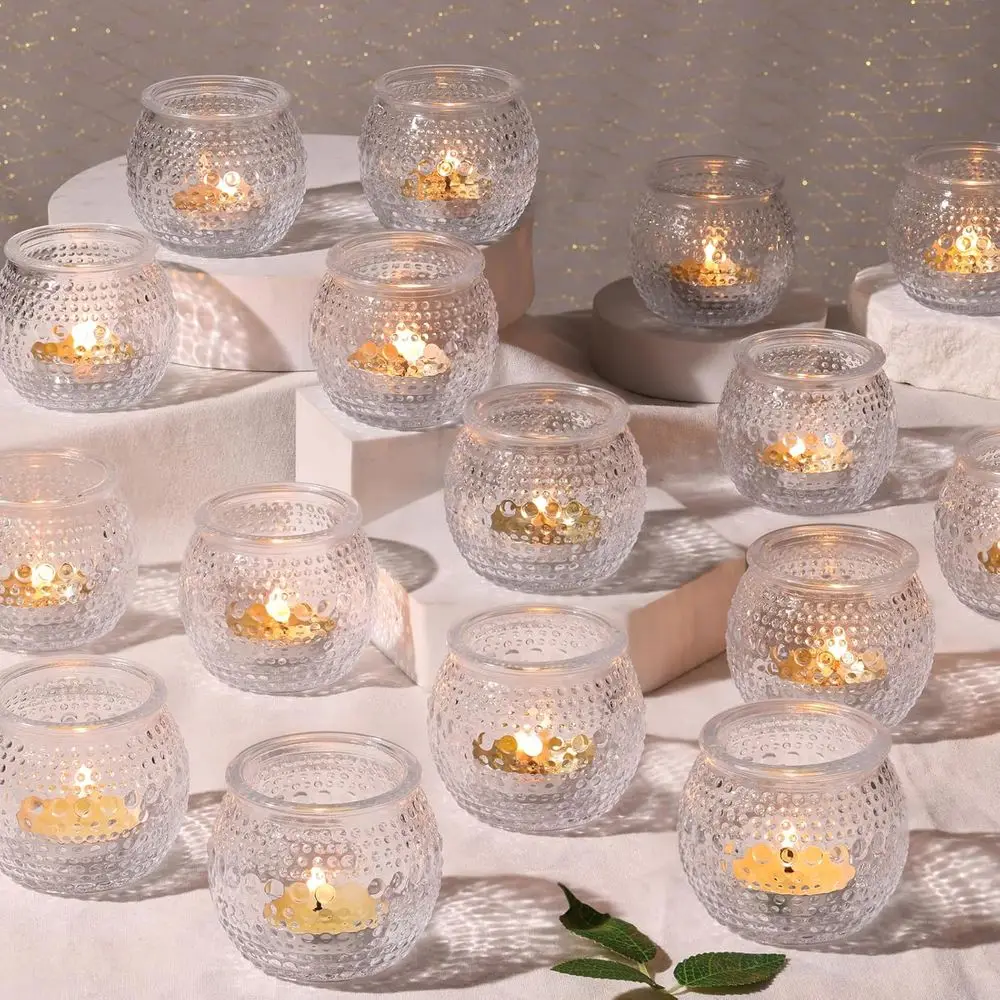 40 Pcs Clear Votive…