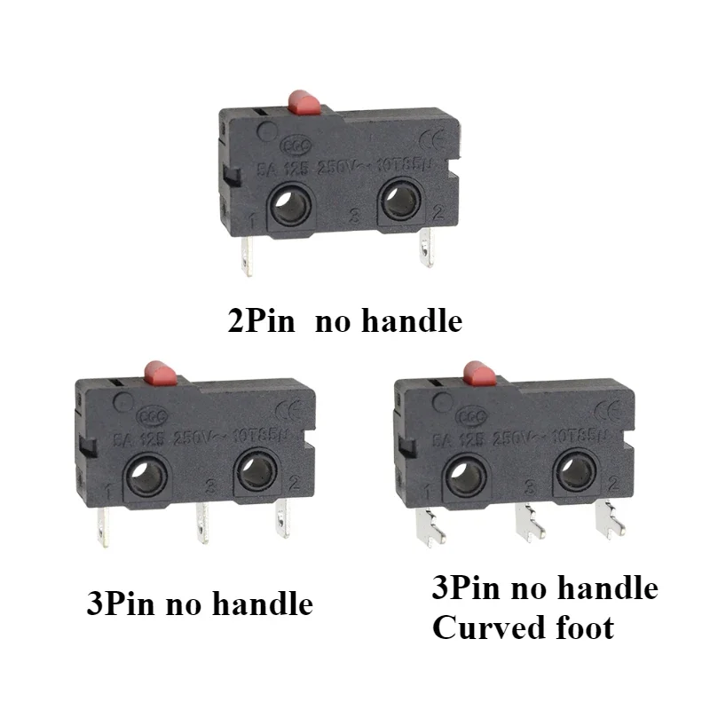 5/10 Pz/lotto Micro Interruttore Contatto In Rame 5A 125 V/250 V Mini Finecorsa No NC 2/3Pin Rullo Arco Asta Interruttore di Pulsante Rapido