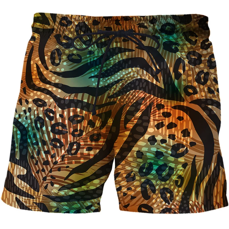 

Abstract Art Leaves Short Pants Men Women 3D Printed Swimsuit Swim Trunks Beach Shorts Skateboard Sport Cool Gym Ice Shorts