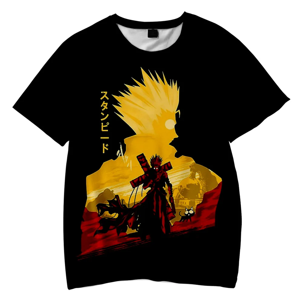 Trigun Stampede Anime Tshirt Unisex Crewneck Short Sleeve Men Women T-shirt Harajuku Streetwear New Japan Manga 3D Clothes