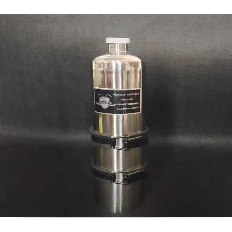 1.5L 304 Stainless Steel And Aluminium Alloy Fuel Tank Motorcycle Accessorie Cafe Racer Part Outdoor Vintage Gasoline Oil Bottle