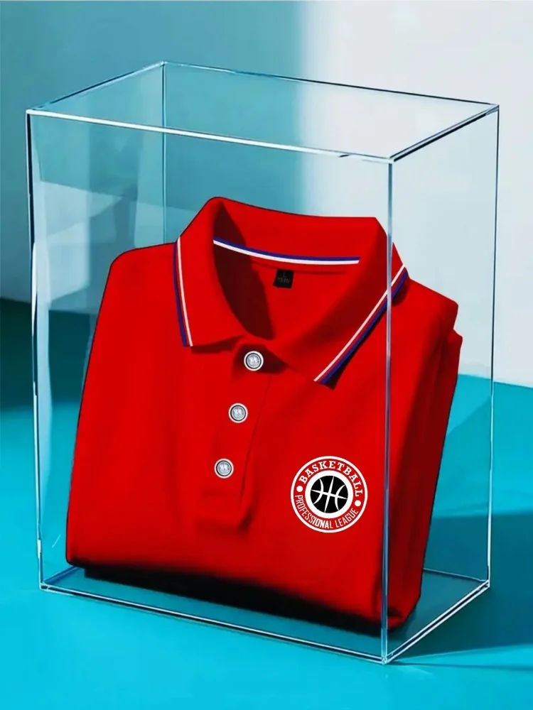 Men's Golf Shirt Street Casual Polo Collar Classic Long Sleeve Fashion Solid Color Button Simple Spring & Fall Regular Fit shirt