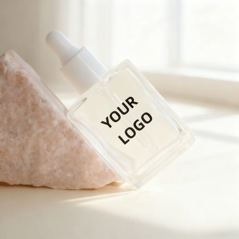 【ロゴカスタム】100個カスタマイズされた10ml/15ml/30ml透明/フロストガラスボトル本体プロフェッショナルビューティーパッケージング素材