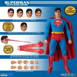 In Stock Original Mezco ONE:12 Collective Superman Man of Steel Edition Anime Action Collection Figures Model Toys Gifts