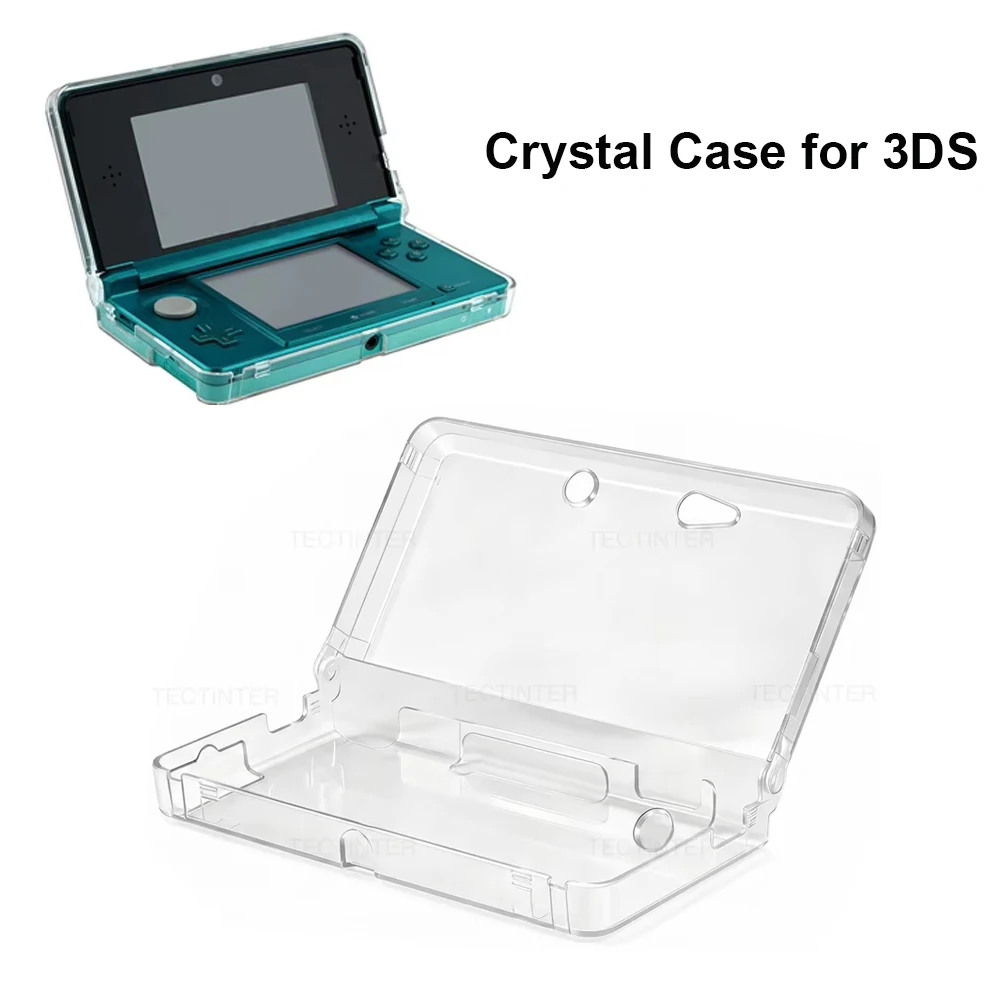 Klare Kristallhülle für Nintendo 3DS-Spielkonsole, transparente Schutzhülle, Hartschalenhülle für NEUES 3DS XL/LL-Zubehör