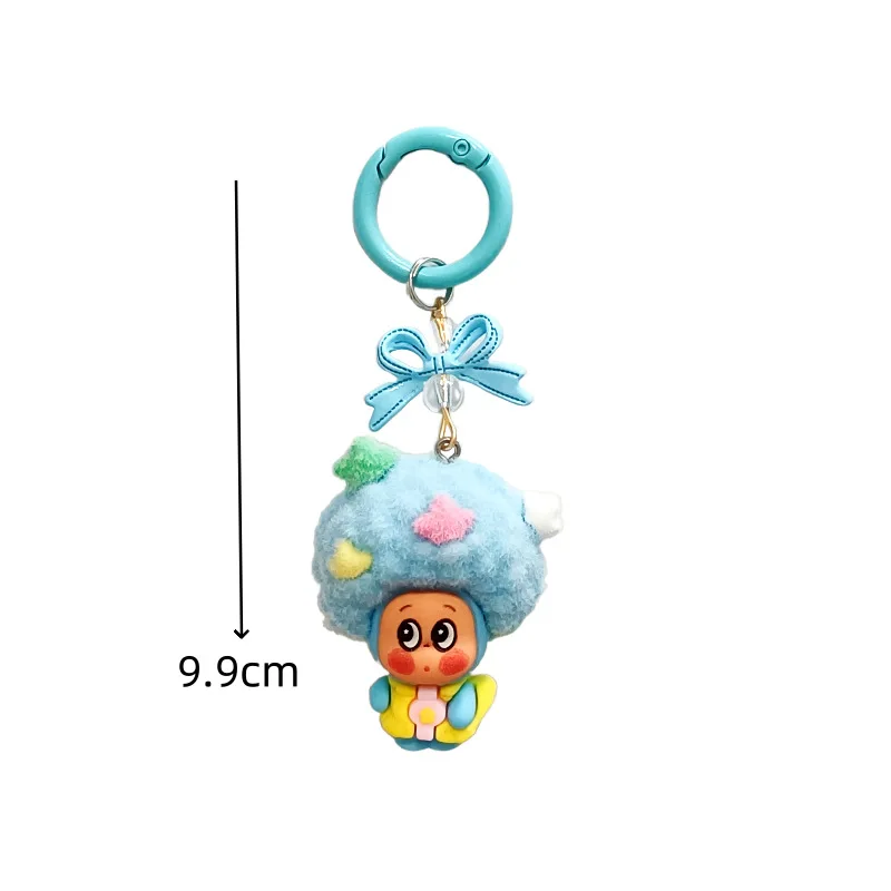 

1PCS cross-border explosion of three-dimensional doll cute grain key chain mobile phone bag hanging boudoir love