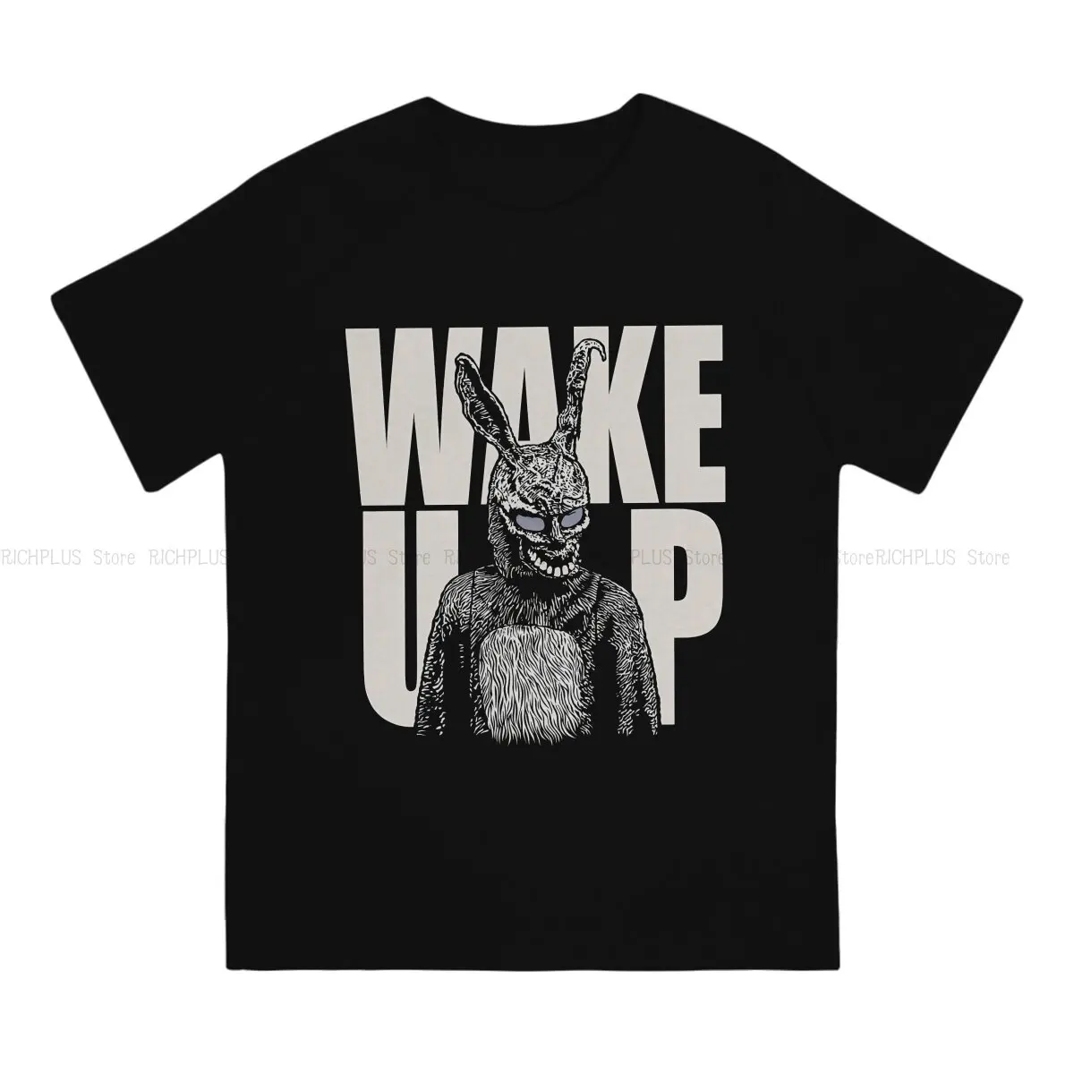 Donnie Darko Suspense Film Newest TShirt for Men Wake Up Round Neck Polyester T Shirt Personalize Birthday Gifts OutdoorWear