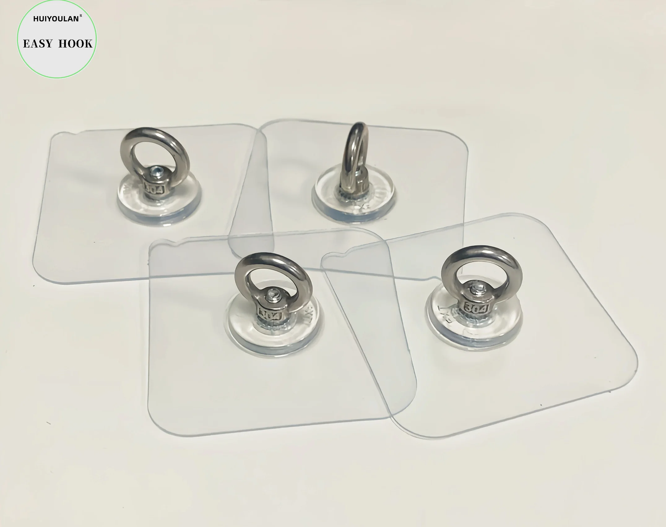 

Hooks on the Ceiling, 8 pcs of Sticky Ring Hook, strong nailless adhesive waterproof nailless sticker, stick-on patch