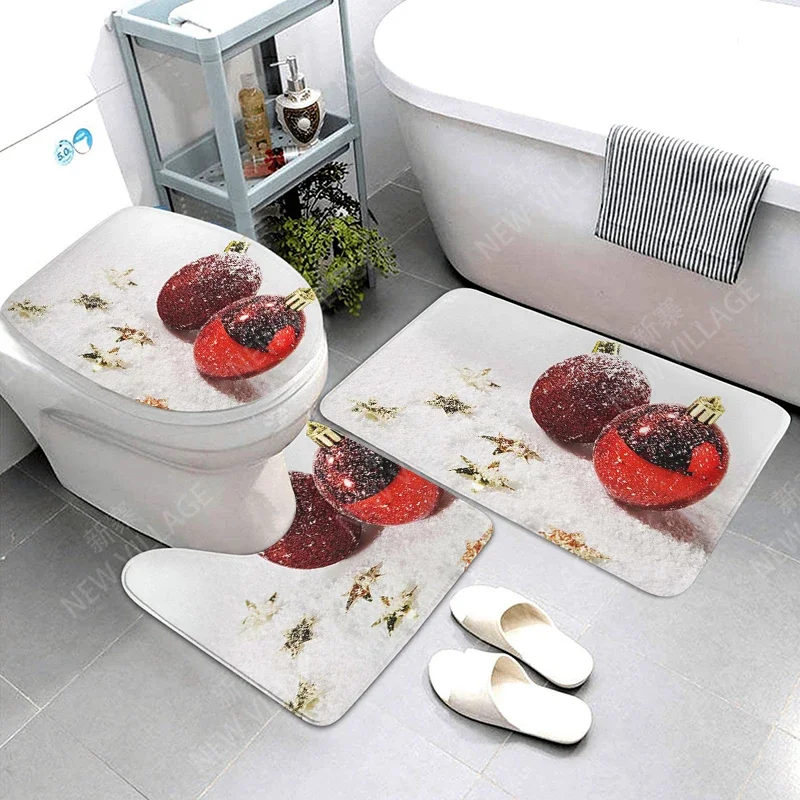 home bathroom floor mats Christmas decorations Bath Foot mat modern bathroom accessories rug Toilet mat Bathtub anti-slip carpet