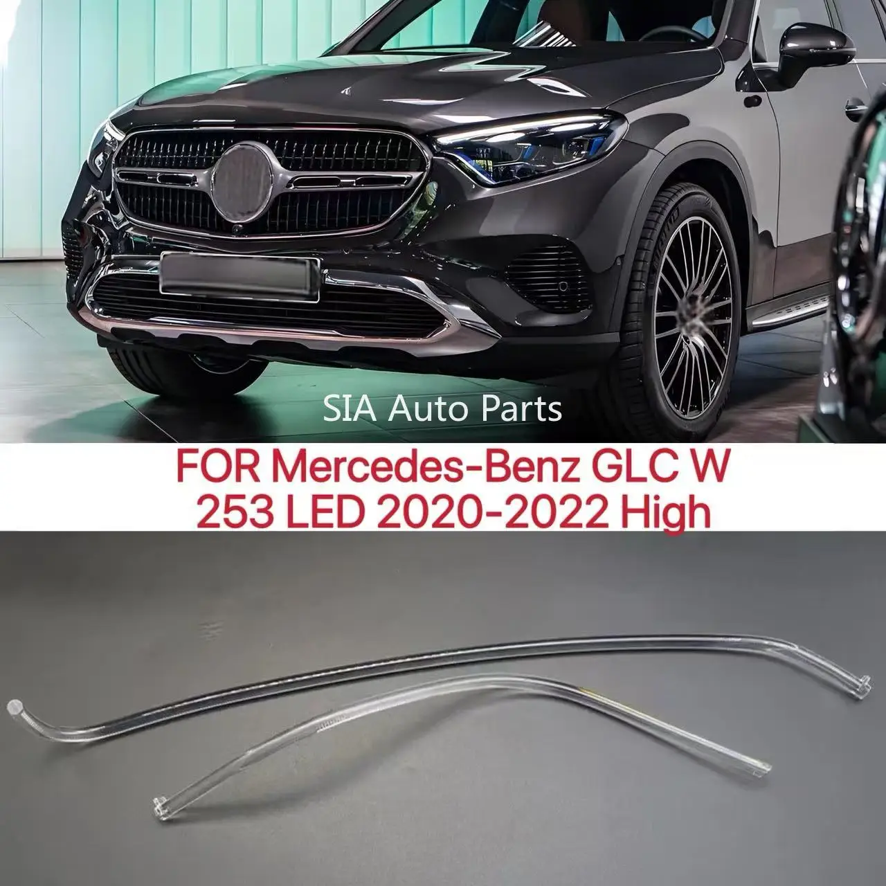

ДЛЯ Mercedes-Benz GLC W253 LED 2020-2022 Высокая автомобильная фара, направляющая пластина, световая трубка, направляющая дневных ходовых огней Angel Eye