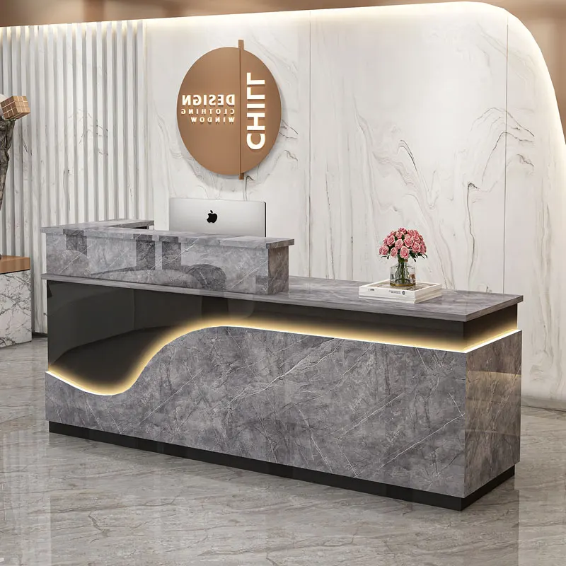 Creative Kitchen Reception Desks Decorations Counter Desk Reception Desks Beauty Pupitre De Conférence Postmodern Furniture
