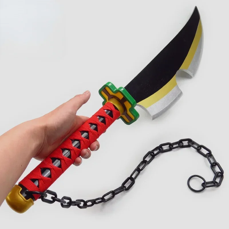 

Cosplay Demon Slayer Kimetsu No Yaiba Tengen Uzui Twin Swords Replica weapon wooden Sword Japan Samurai Sword Costume party gift