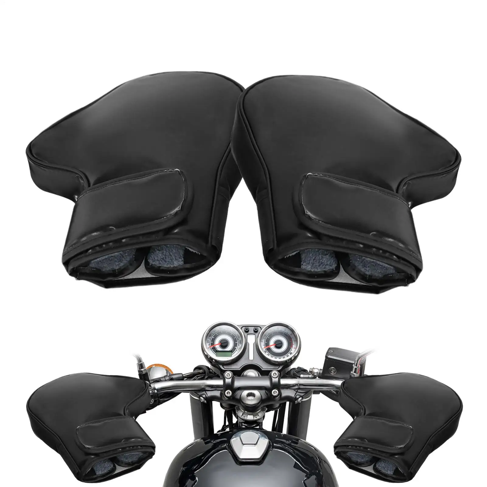 

Чехлы на руль мотоцикла, хлопковые велосипедные теплые чехлы на руль, зимние теплые перчатки для электрического скутера для Dirtbike, велосипеда