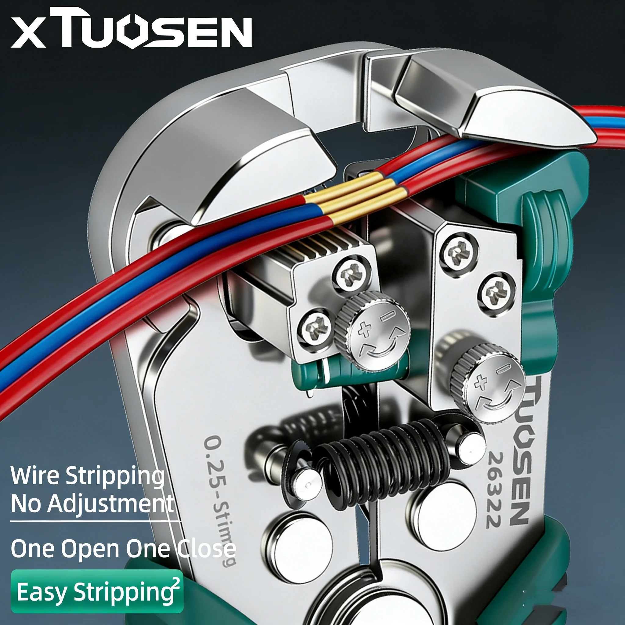 TUOSEN Electrician Multi-Tool Automatic Wire Stripper Crimper Pliers for Terminal Crimping and Cable Stripping