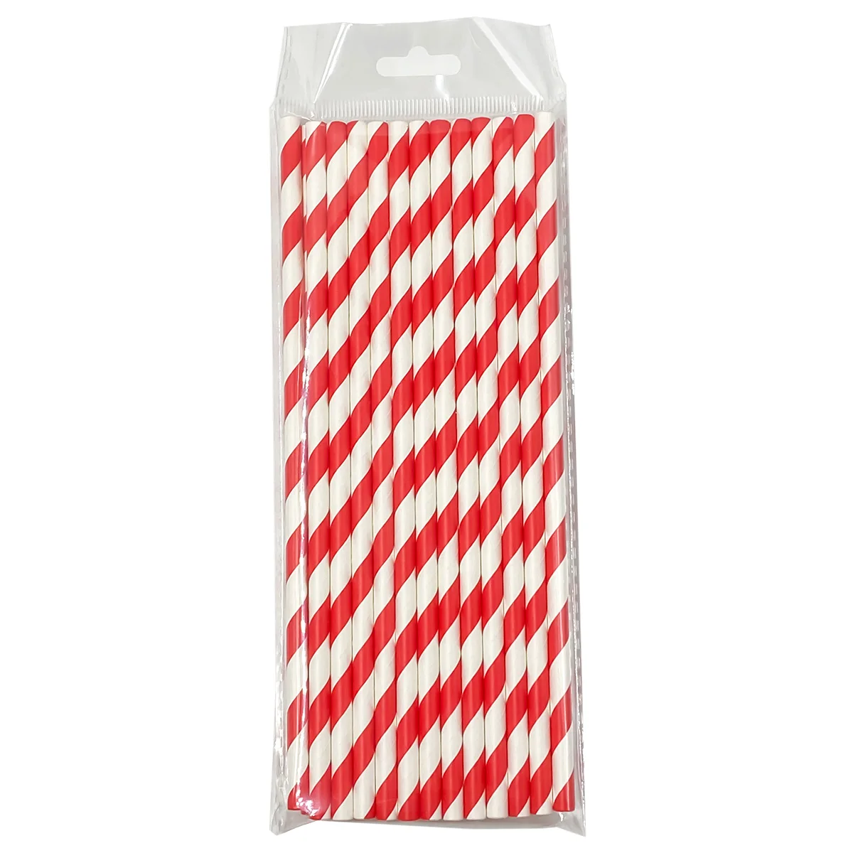 25pcs red&white striped paper straws disposable non-soggy Eco-friendly bulk bubble tea cocktail straw Christmas party supplies