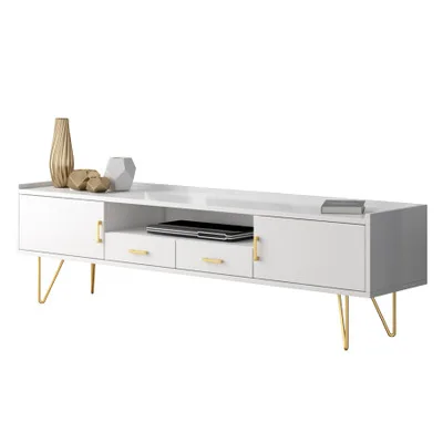 

Nordic Living Room Furniture Simple Small Apartment Multifunctional TV Cabinet Tea Table Combination