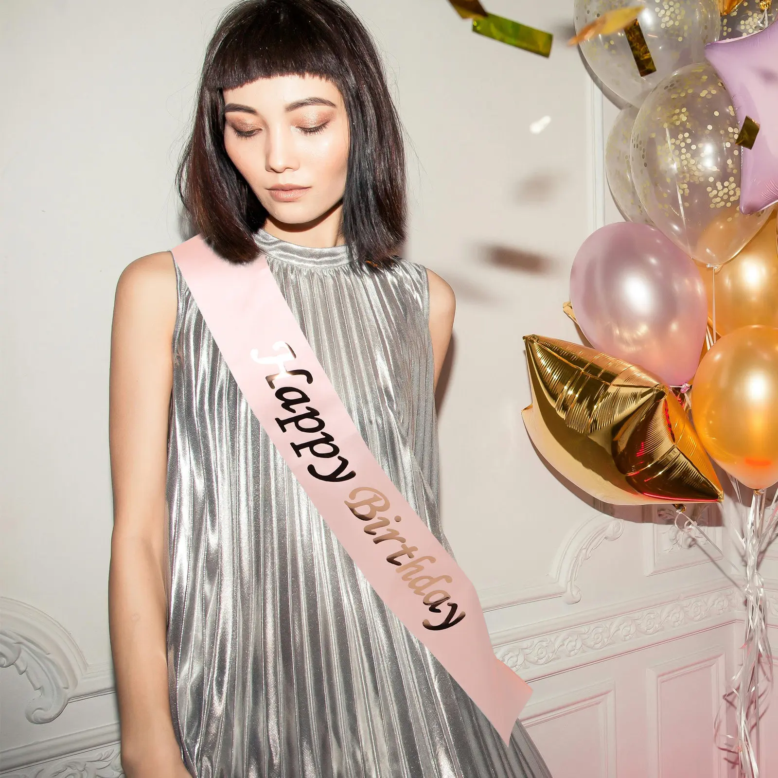 

Поздравительная лента-саше для женщин с золотой фольгированной короной, регулируемая, для дня рождения, украшение для вечеринки, наградная лента