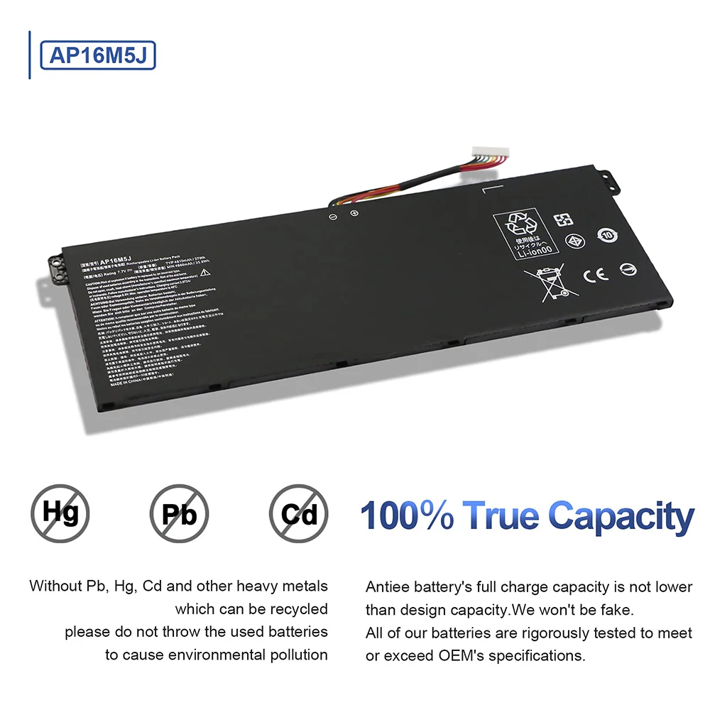 Imagem -05 - Bateria do Portátil para Acer Aspire Ap16m5j A11431 A114-32 A314-31 A314-32 A31441 A31521 A315-21g A315-22 A315-31 A315-32 Ap16m5j