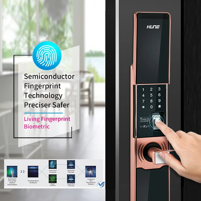 Smart Rfid Card Hotel Lock Electric Digital Lock Safe Finger Print Password Gate Door Lock