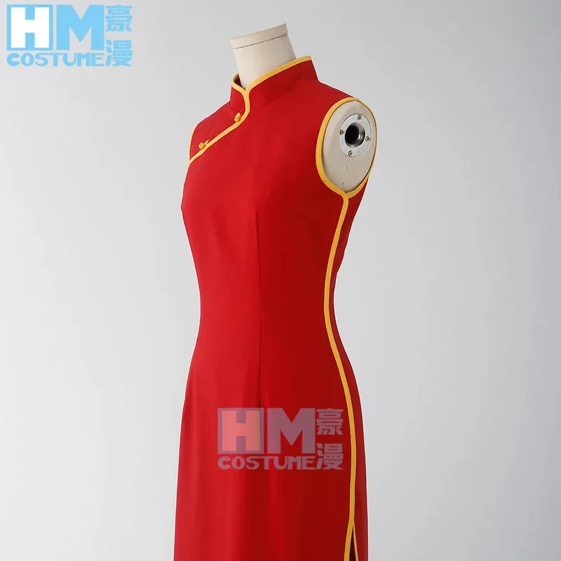 

25COSВысокое качество Gintama Soul Kagura Косплей Костюм Женщины Мужчины Японского Аниме Kagura Китайское Платье Косплей Кунг-фу Одежда Cheongsa