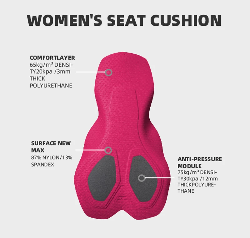 YKYWBIKE Damen Winter-Radträgerhose, Thermo-Fleece, warme lange Hose für Damen, Rennrad-Trägerhose, Fahrradbekleidung – Detail 5