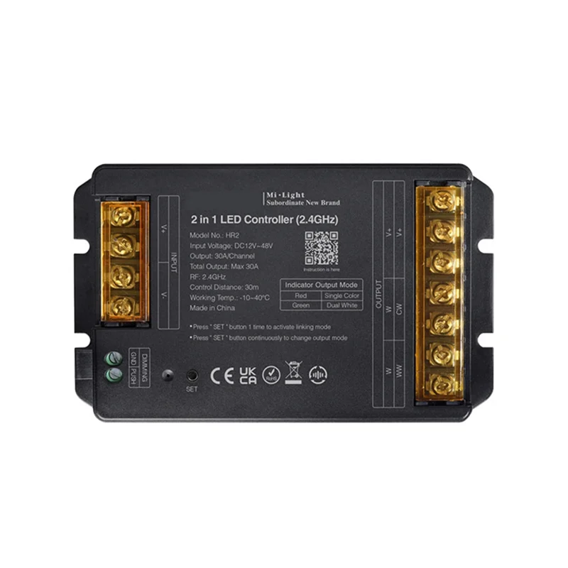 LED Controller 2IN1 2.4Gwifi+RF Controller Large Current Max 30A For Single Color/Dual White/RGB/RGBW/RGB/CCT Led Strip