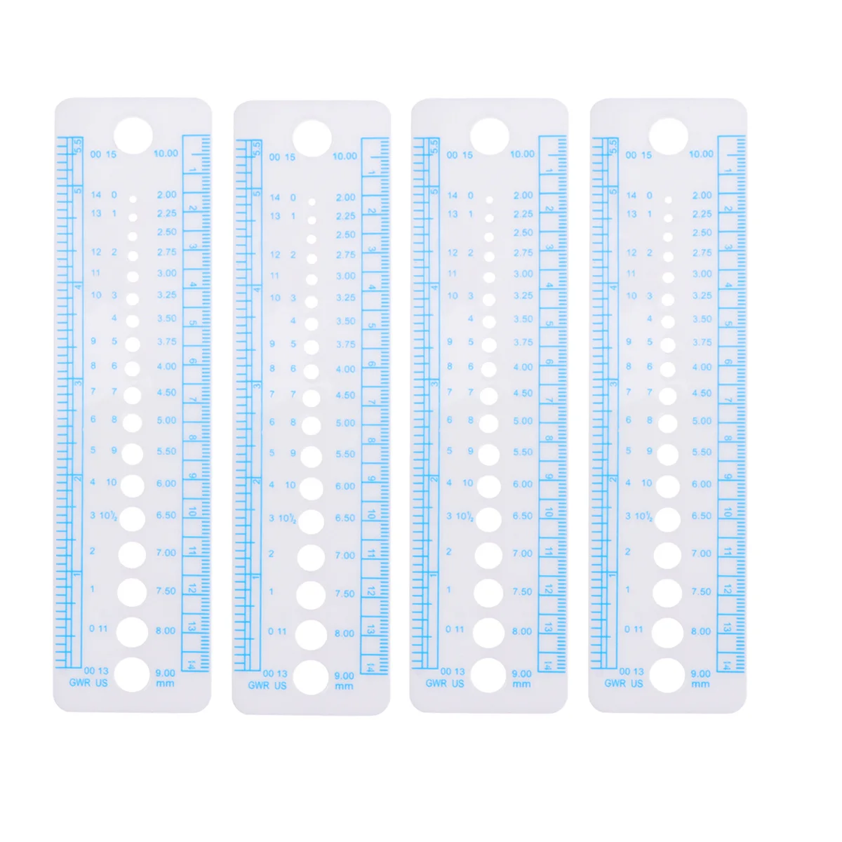 10Pcs Knitting Measuring Rulers Plastic Straight Rulers High Accuracy Durable Scale for School Office Drawing Students Teachers