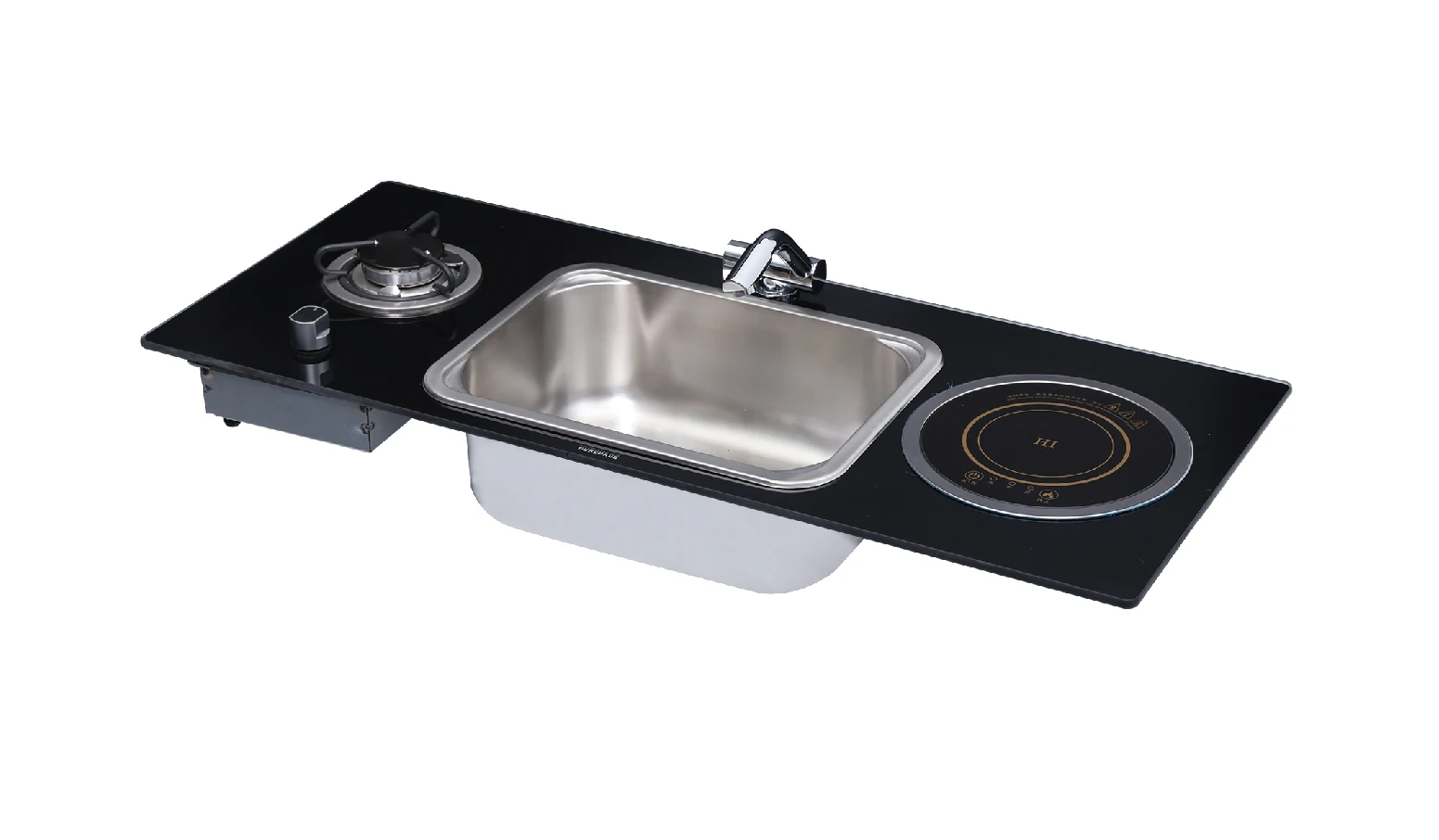 Caravan Kitchen Sink with Induction Cooker and Single burner Gas Stove RV Parts