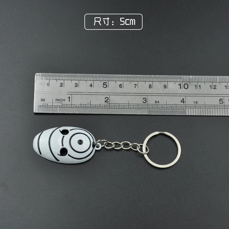 Best Sellers 5CM Anime Ninja Uchiha Obit Keychains Naruto 3D Pendant Holder Charm Chaveiro Jewelry Souvenir