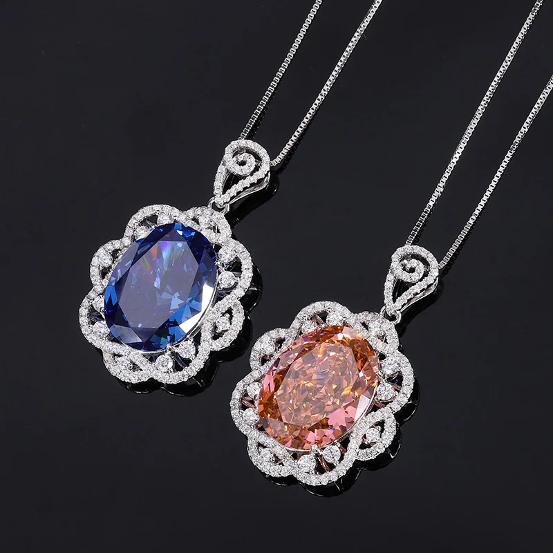 

brand genuine Luxury real jewels Autumn and Winter New S925 All-body Silver High Carbon Diamond Explosion Flashing Deluxe Inlaid