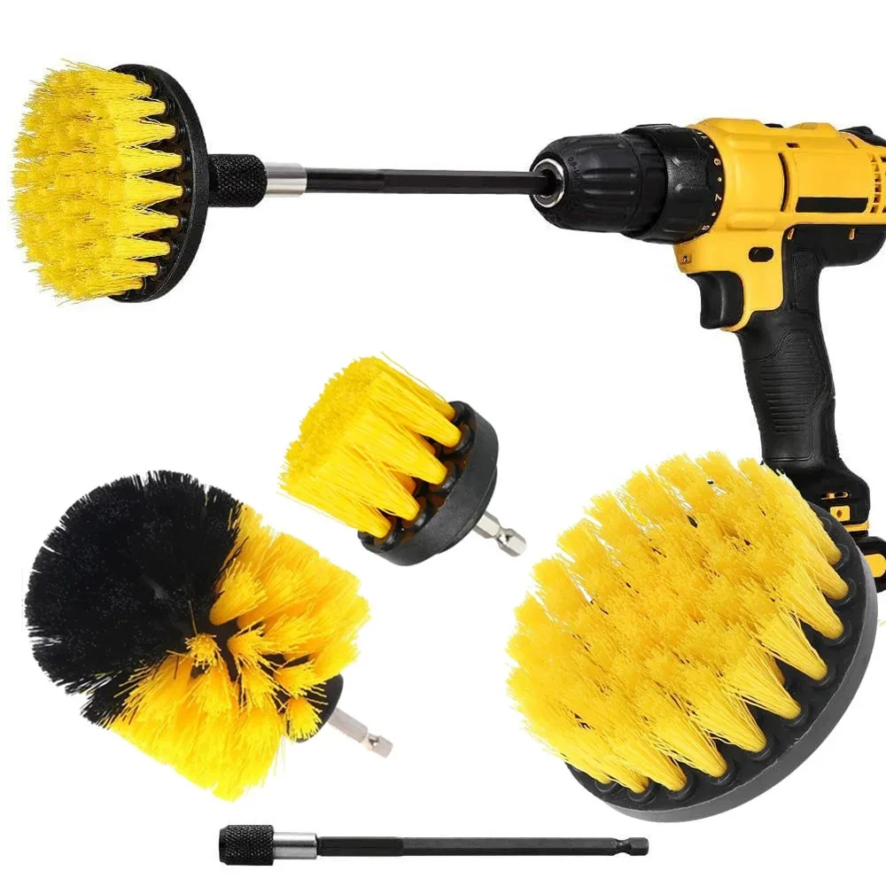 Electric Drill Brush Kit scrubber Cleaning Brush Attachments Set Scrub Wash Brushes Tools for Car Floor Glass Tires Toilet