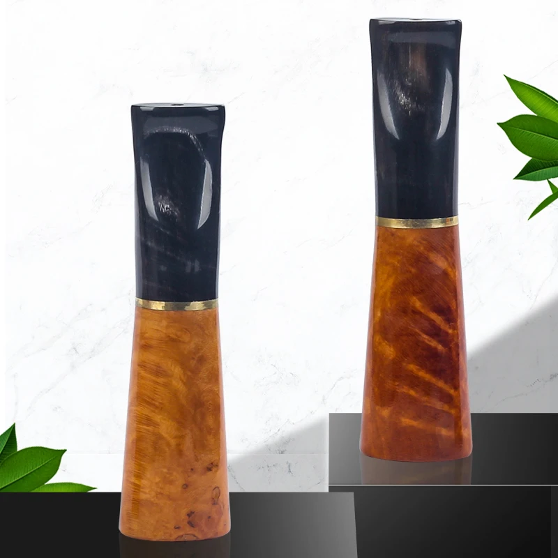 

Деревянный гудок Brair, держатель сигар, аксессуары для курения, портативный мужской 1 см, деревянный мундштук для курения сигар, держатель для курения сигар