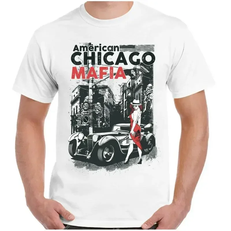 Mafia Chicago Men's Funny The Godfather Gangster Goodfellas American T-Shirt