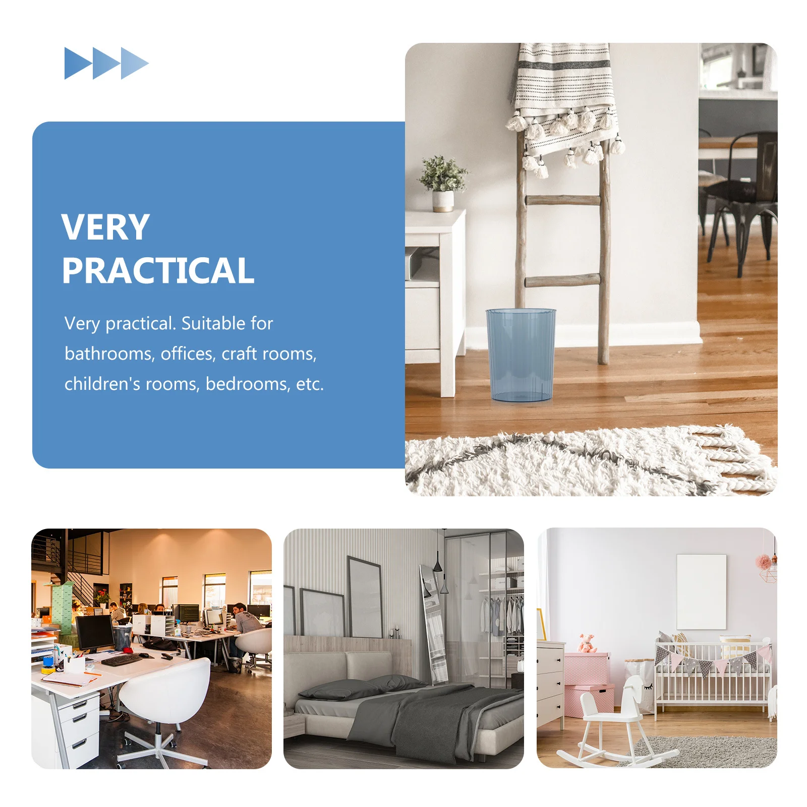 

Simple Design Waste Bin For Home Office Bathroom Bedroom Trash Can Garbage Storage Basket Waste Paper Container