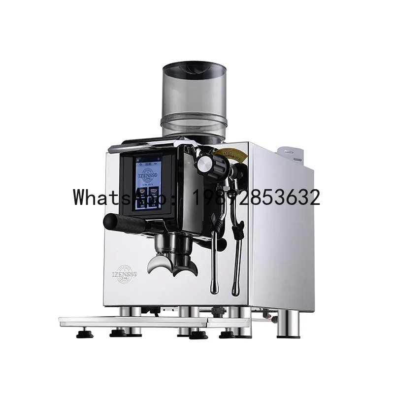 Commercial coffee machine - italian style, dual boiler, semi-automatic, compact design, integrated grinder - perfect for