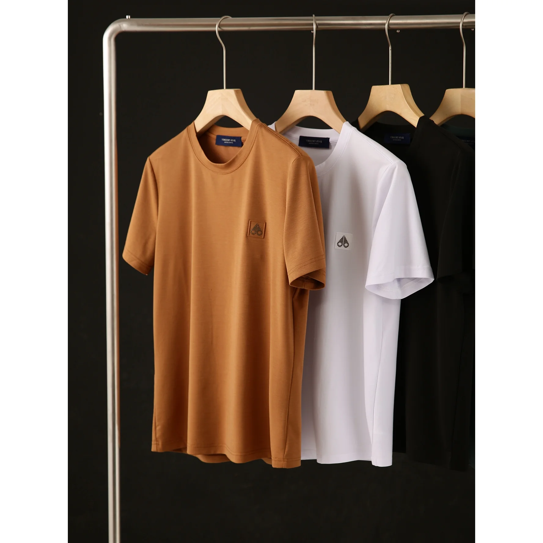 

Шелковая футболка из лиоцелла унисекс с круглым вырезом и коротким рукавом, повседневная летняя, легкая, класса люкс, итальянская, премиум-качество