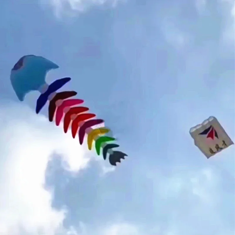 New fishbone soft kites pendant flying fish Children outdoor games professional kite Inflatable toys kites to fly prism kite fun