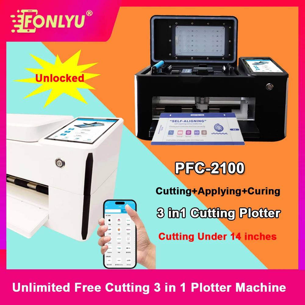 

FONLYU PFC-2100 Mix Ultra Intelligent Cutting & Laminating 2-in-1 Machine Auto-positioning for Film Lamination Unlocked Unlimite