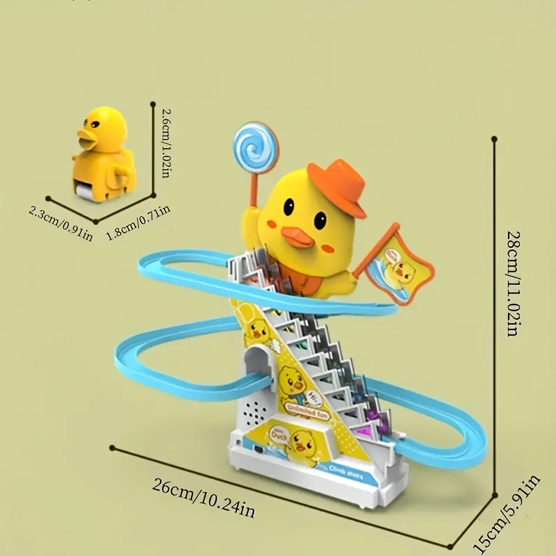 Ducklings Climbing Stairs Musical Toys with Lights and Music for Children Birthday Gifts Easter Toys Girl Toys