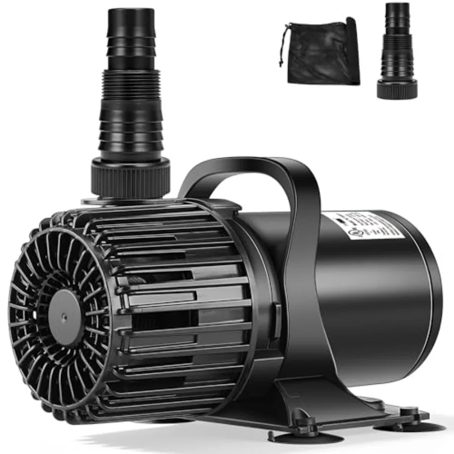 

Electric 220W Submersible Water Pump for Koi Pond Pool Waterfall Fountains Fish Tank and Aquarium Stainless Steel, Black, High