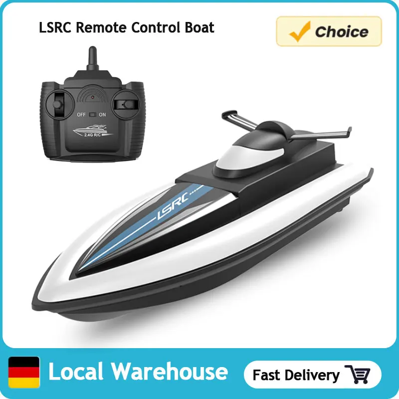 LSRC RC Boat Remote Control Boat Race Boat 2.4GHz Waterproof Toy for Lake Pool Sea Gift for Kids Boys Girls